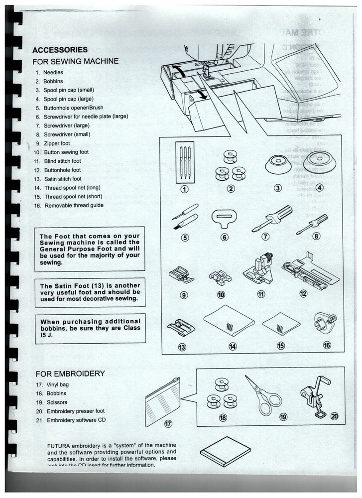 SINGER SEWING MACHINE MODEL CE-250 - EMBROIDERING UNIT
