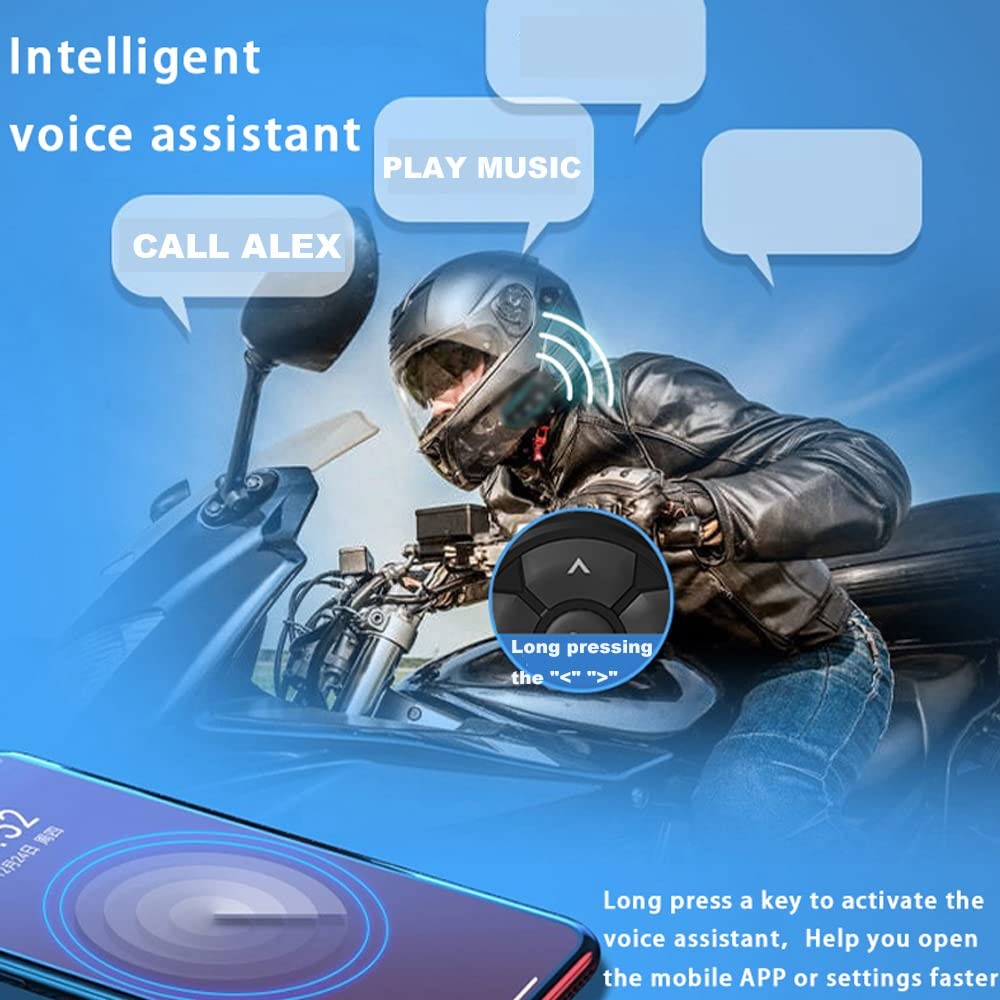 Car Motorcycle Bicycle Wireless Bluetooth 5.3 Remote Controller Car Kit Steer...