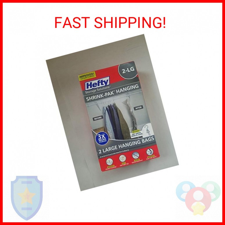 Hefty Shrink Pak - 2 Large Hanging Bags