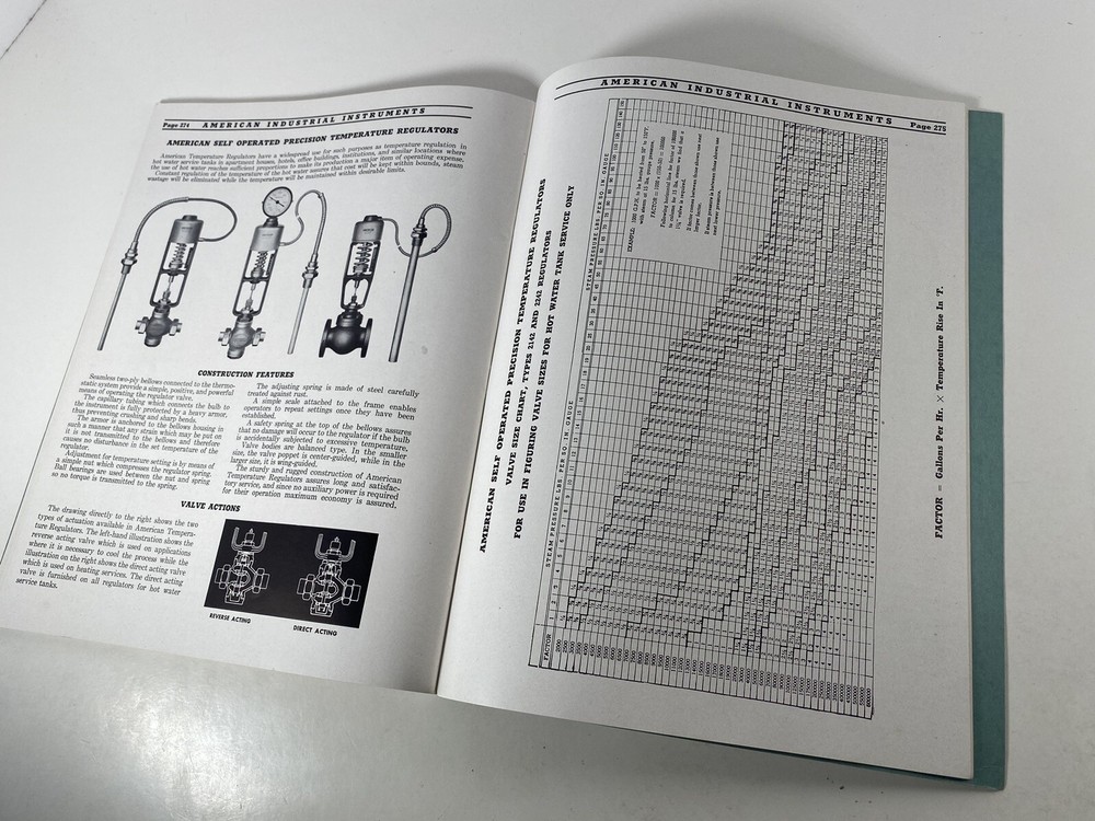 Manning Maxwell Moore Vintage Thermometer Regulators Instruments Catalog Book