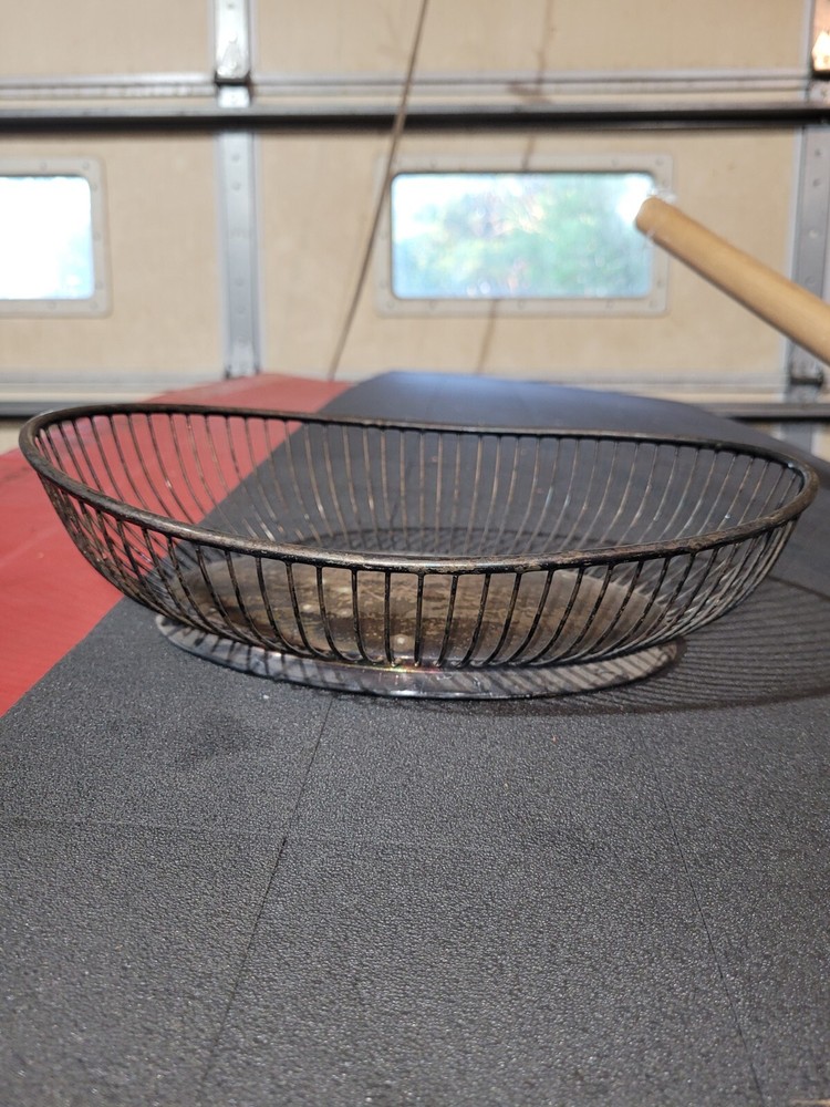 Antique Silver Display Bowl Oval