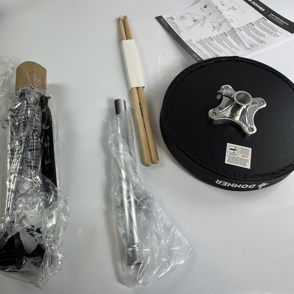 Donner Drum Throne Padded Seat Stable Height Adjustable Stool Double Braced Leg