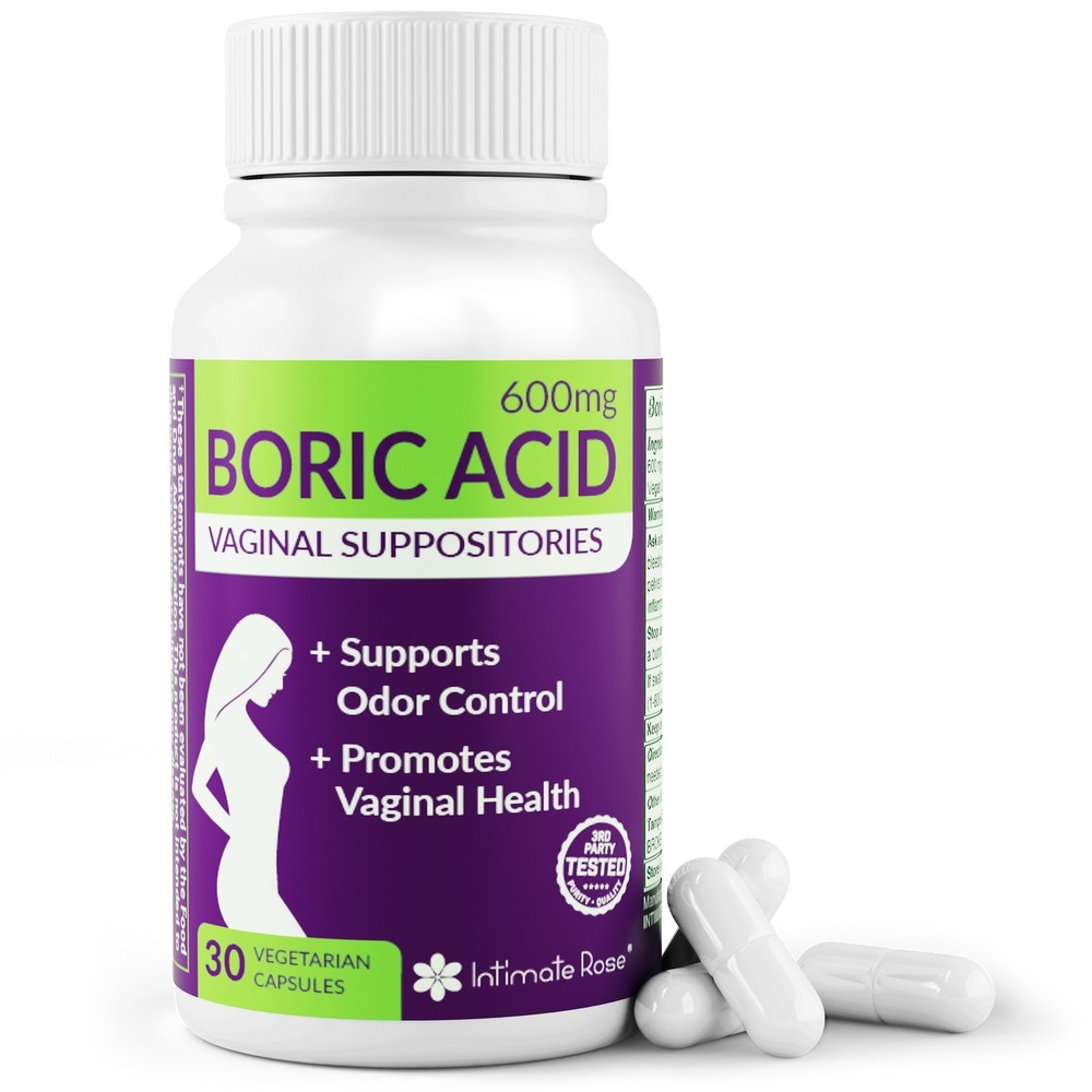 Boric Suppositories - 30 Count (600mg) - By Intimate Rose