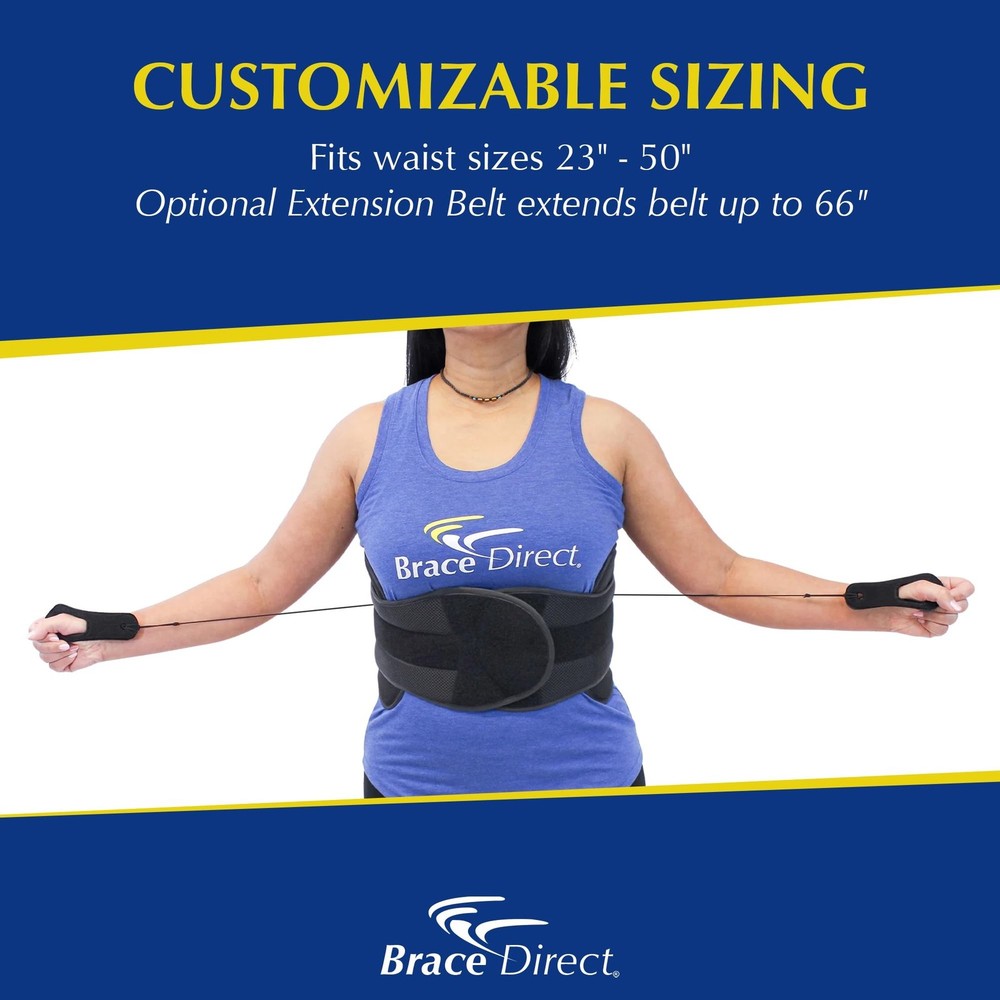 Plus Size VertebrAlign LSO Lumbar Back Brace – Relief for Herniated Discs,