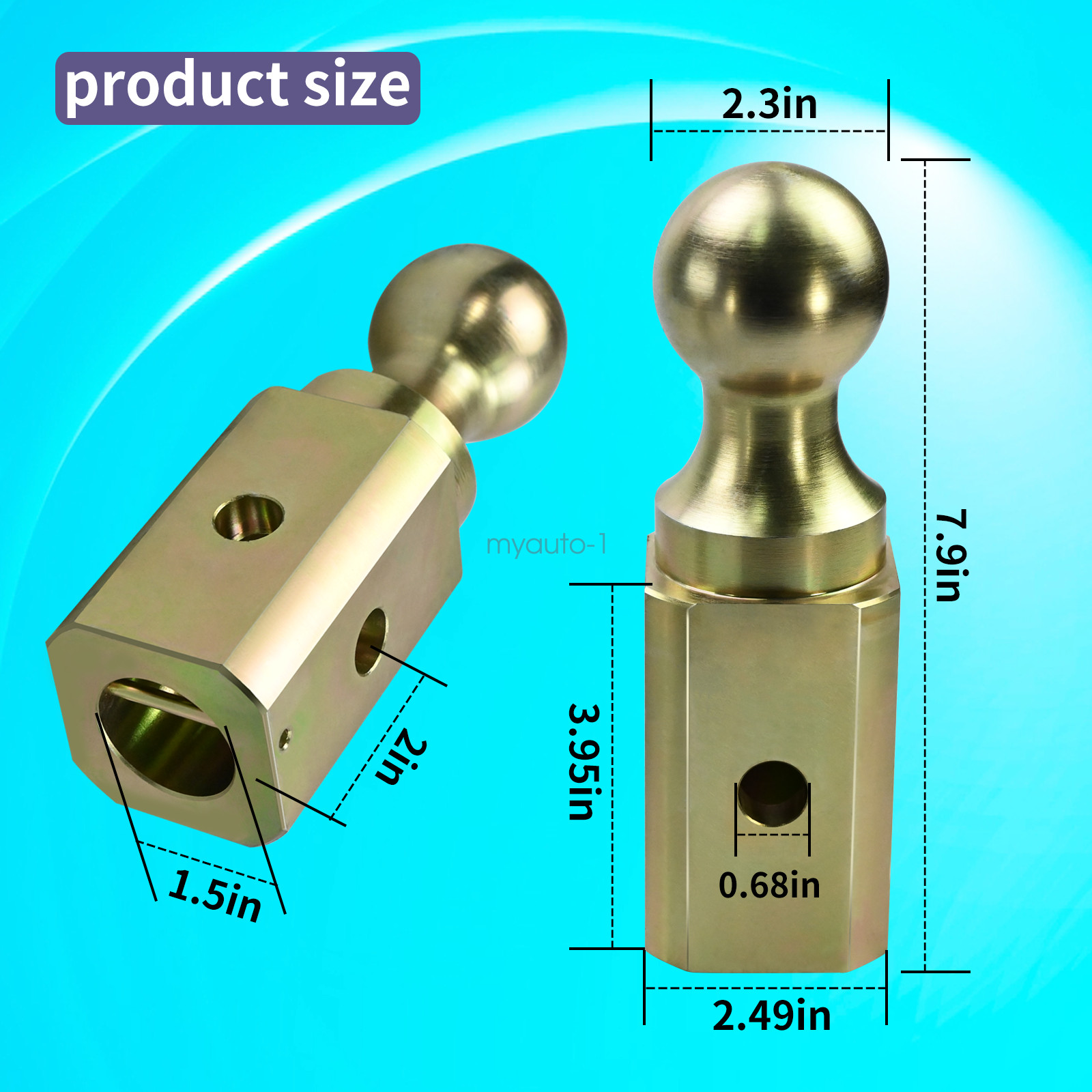 GNXA2000 Gooseneck Ball Hitch Turn Over Ball 2-5/16” fits B&W Trailer Hitches