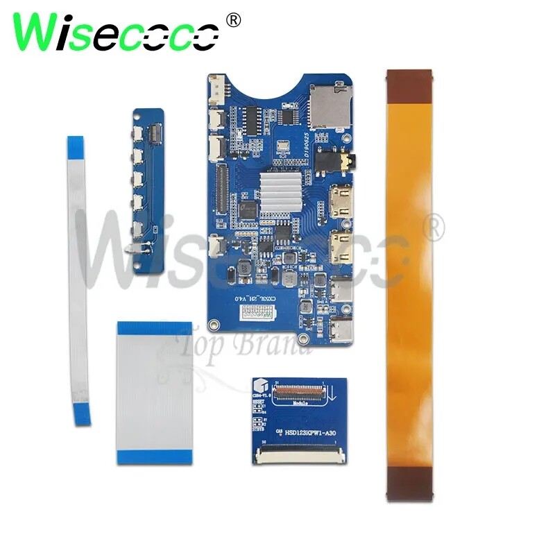 Wisecoco 12.3 Inch Touch Screen 1920x720 IPS LCD Screen Module USB-C Driver Boar