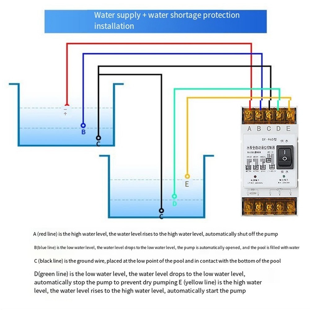 Fully Automatic Water Level Controller 25A 220V Water Tank Liquid Level1972