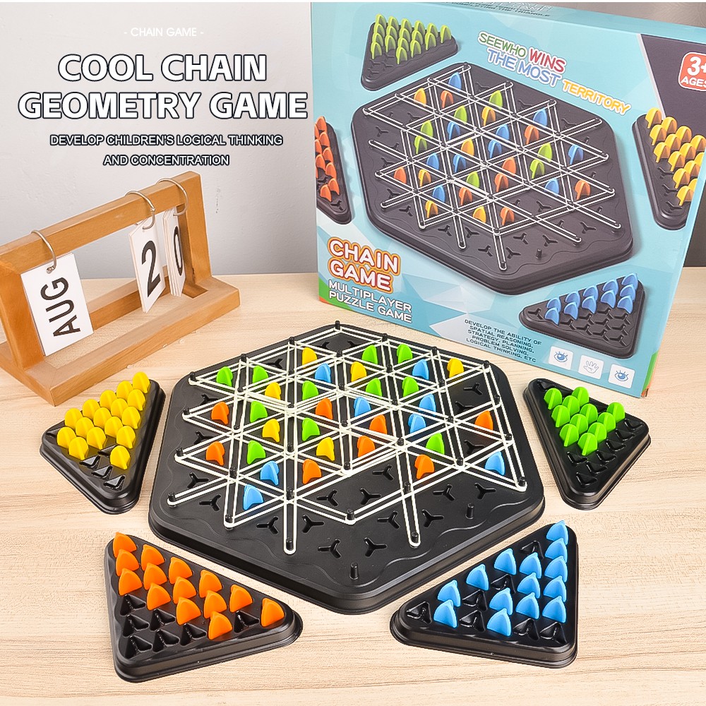 Chain Triangle Chess Educational Desktop Game for Parent-Child Interaction