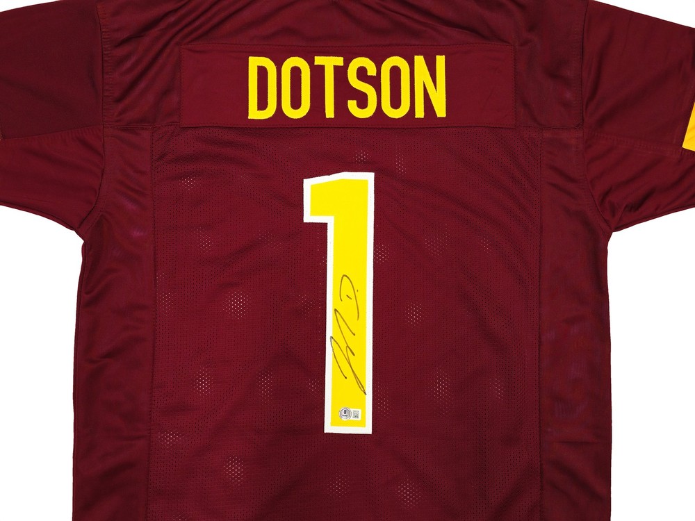 Washington Commanders Jahan Dotson Signed Maroon Jersey Beckett Wit