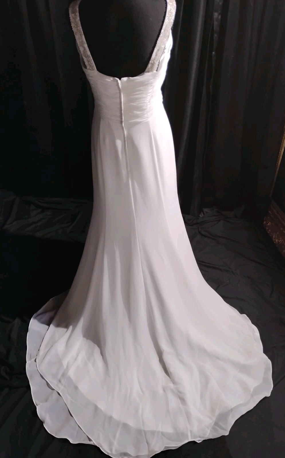Pearl Bridal Collection Chiffon XXL Wedding Gown Small Train Dress