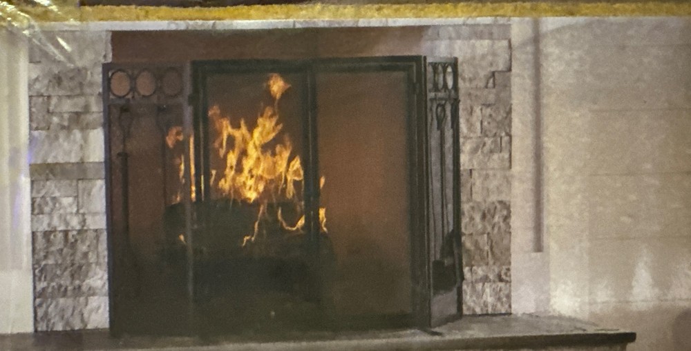 Style Selections 4-Panel Black Powder Coated Fireplace Screen & 4 Piece Tool Set