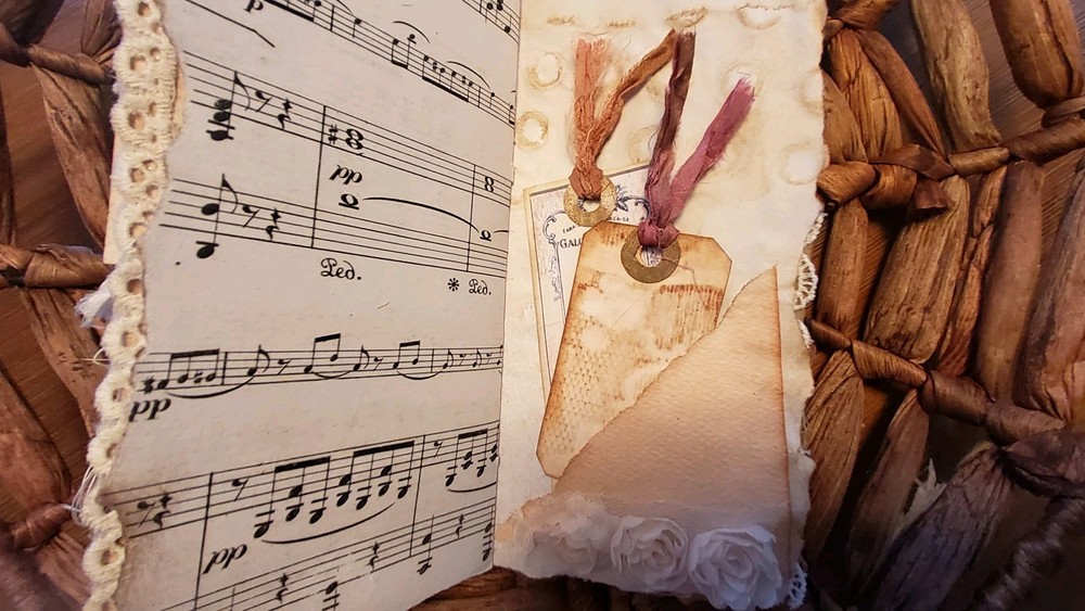 Shabby Slim Journal Handmade