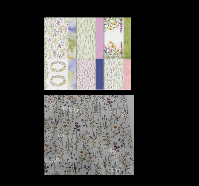 Stampin Up! Dainty Flowers Designer Series Paper 12x12 Retired 160834 NEW SEALED