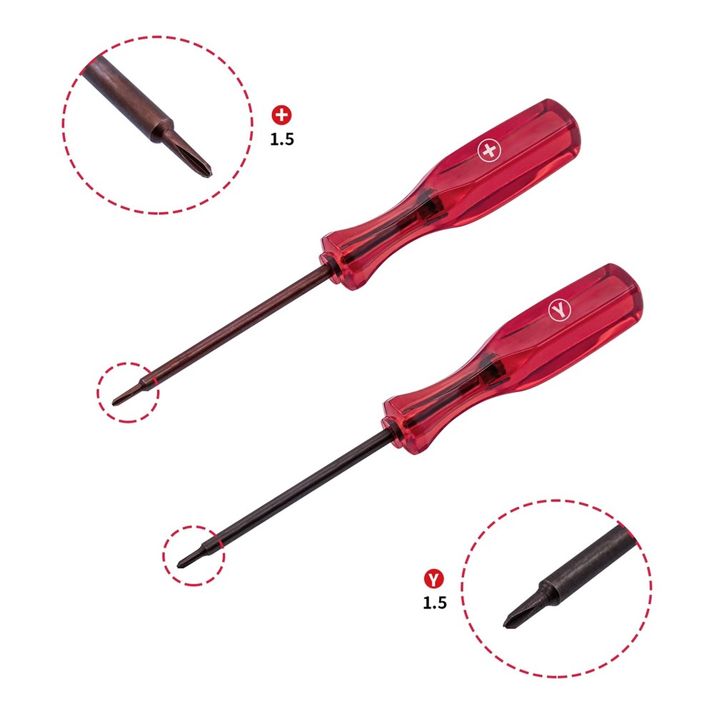 Mcbazel Tri-Wing & Screwdriver Set for N-Switch/Switch 2/Switch OLED GBA Red