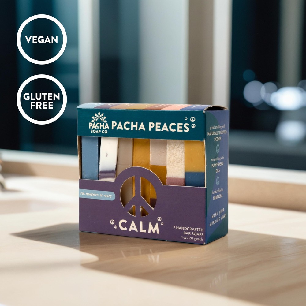 Pacha Soap Co. Handcrafted Bar Soap - Uplift & Calm Bundle, 2-Pack, 4 oz Each