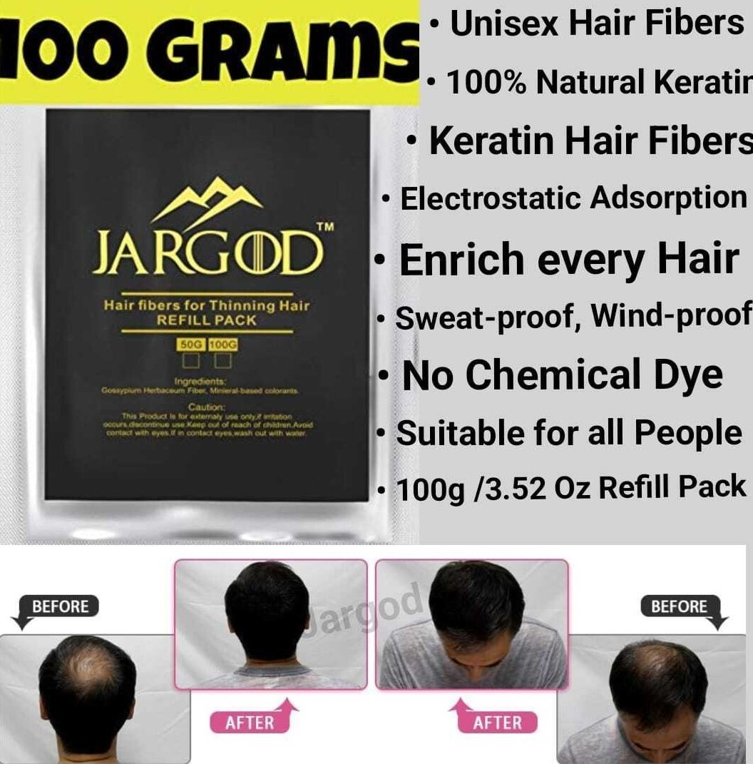 Keratin Hair Fibers Refill Pack 100g /3.52oz - Refill your empty bottle-Jargod