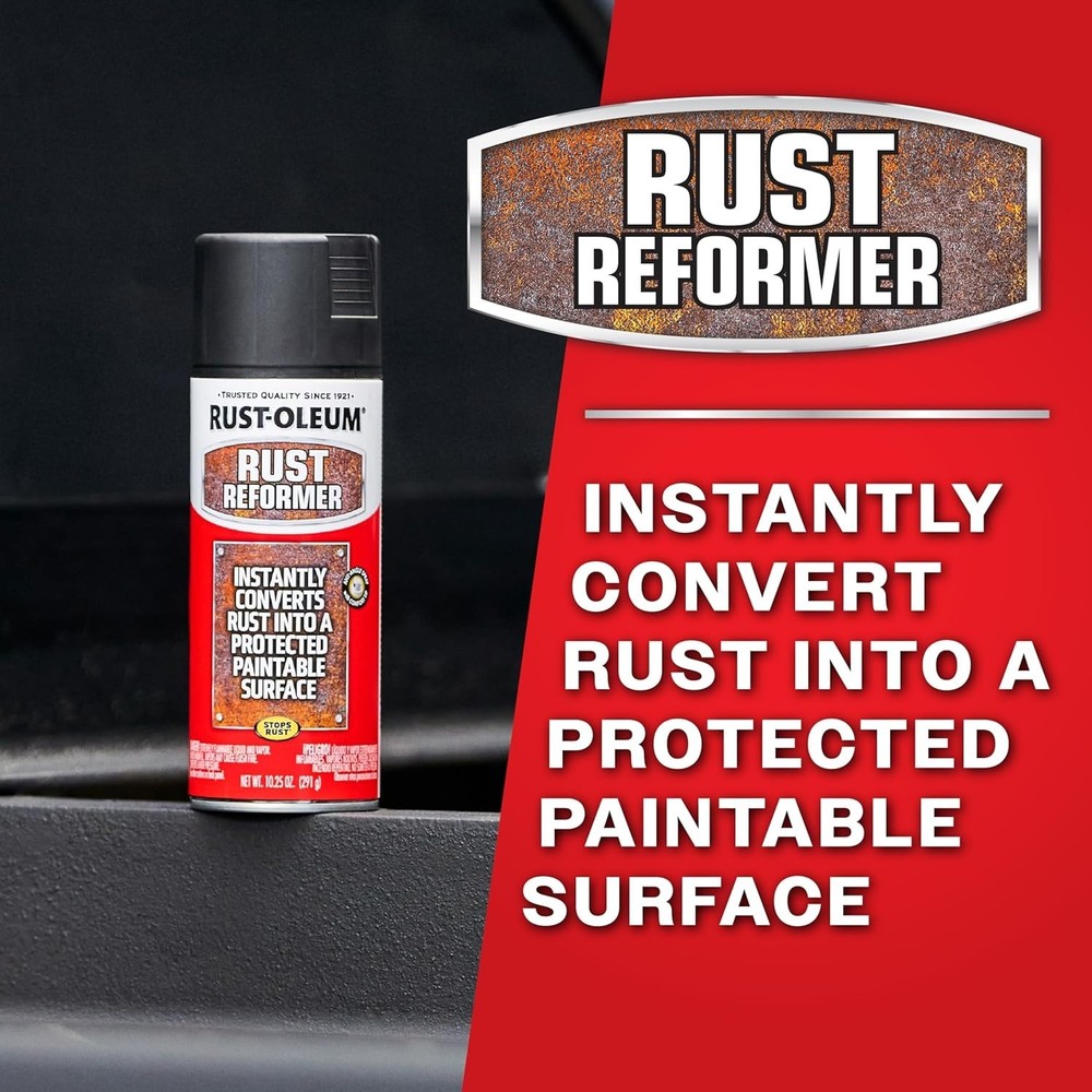 Rust Reformer Spray Paint 6 Pack 10.25oz Black Stops Rust Coating