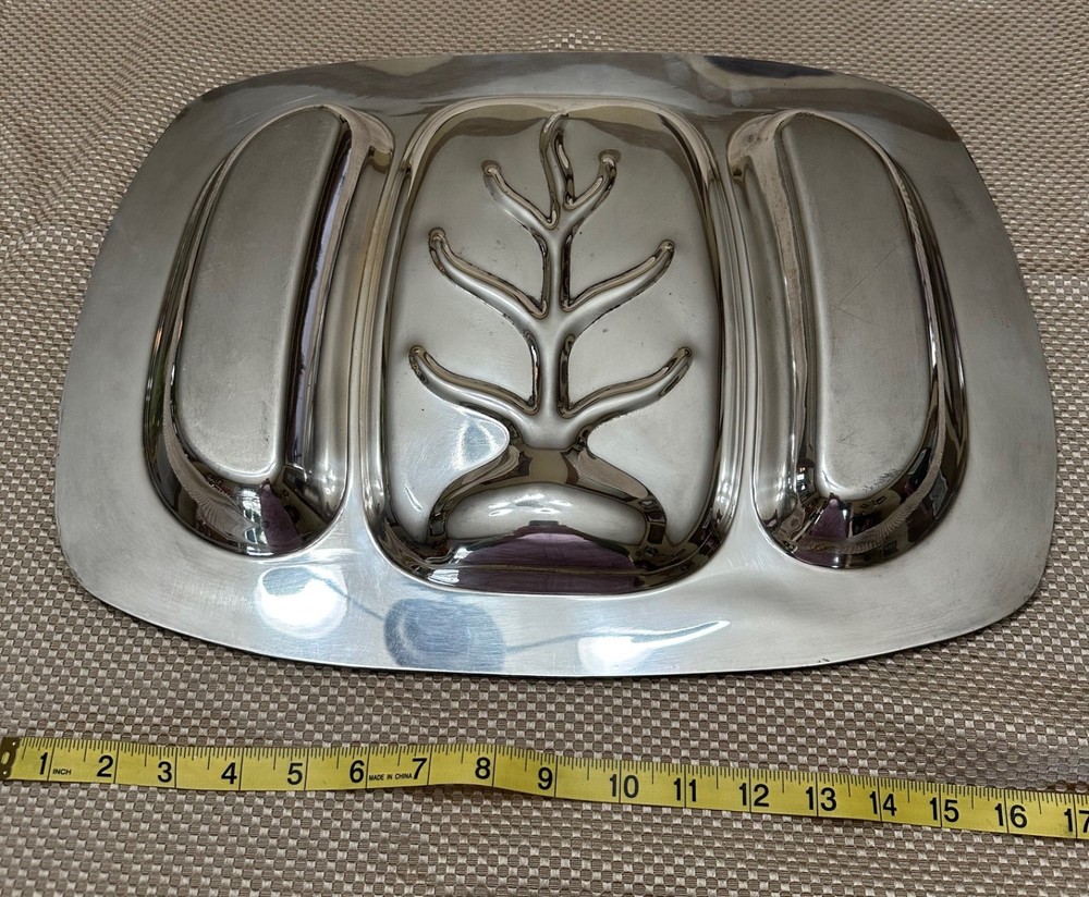 Vintage Silver plated Meat Platter with divided sections, Rogers
