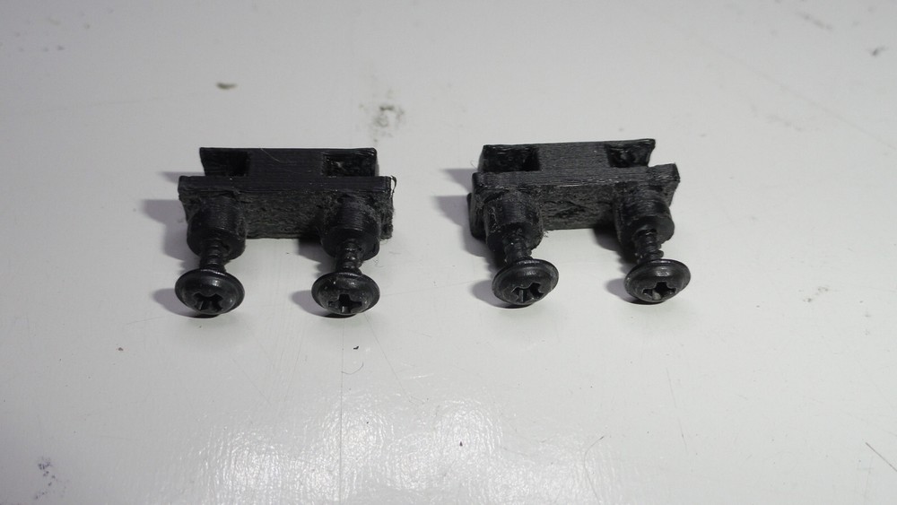 2 x Replacement Two Hole Athearn Type Motor Mounts WITH  Screws (Improved) ,HO