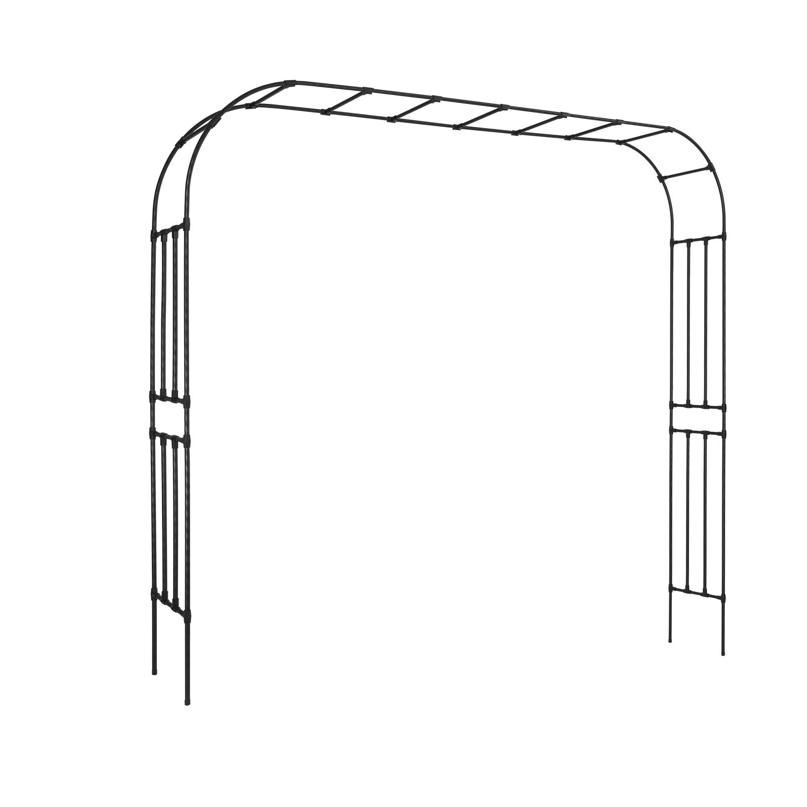 Uimoso Metal Garden Arbor 94.5x126x15.8 in Trellis Climbing Plants and Events