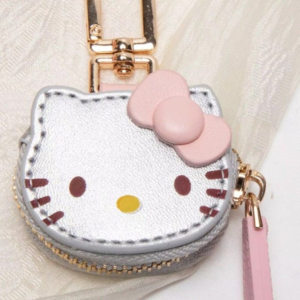 6PK Hello Kitty White Bag Charm Key Ring2