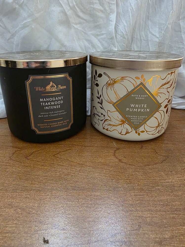 2 Bath & Body Works 3 Wick Candle Jars  **EMPTY & CLEANED**