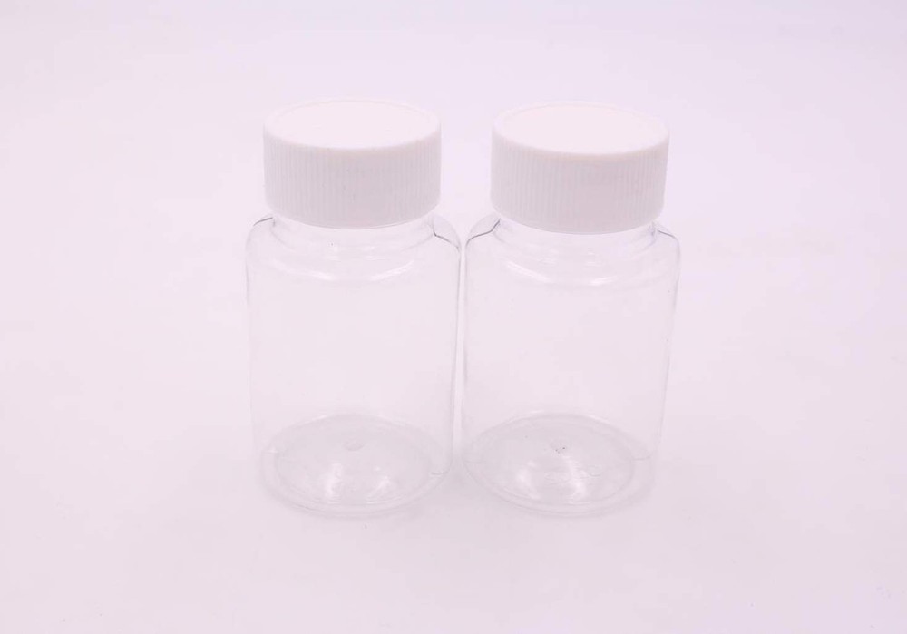 12PCS Clear Empty Portable Thicken Plastic Bottles Case with White Screw Cap ...