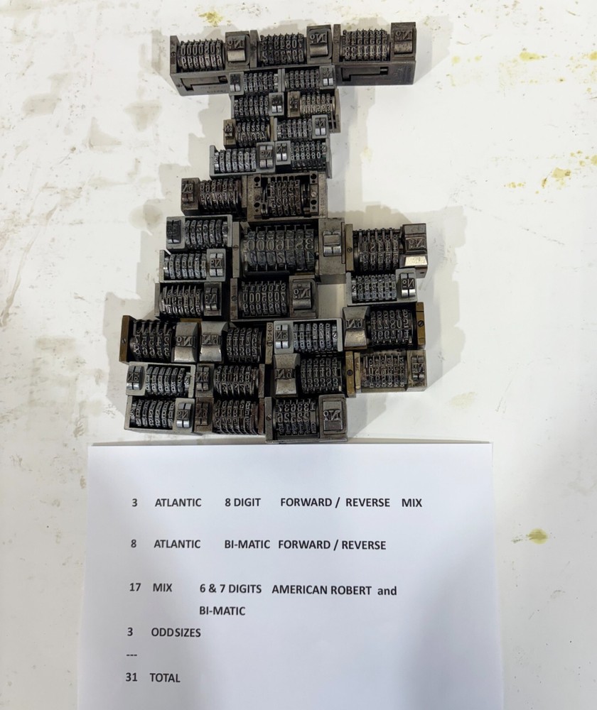 Numbering Machines for Letterpress-Atlantic/Mix/Odd Sizes