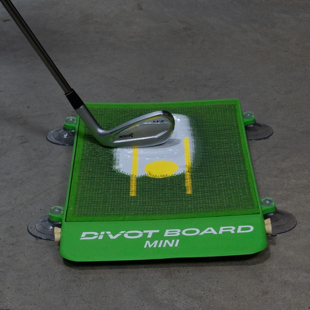 Golf Hitting Mat & Swing Path Trainer – Mini with Instant Impact Feedback for...