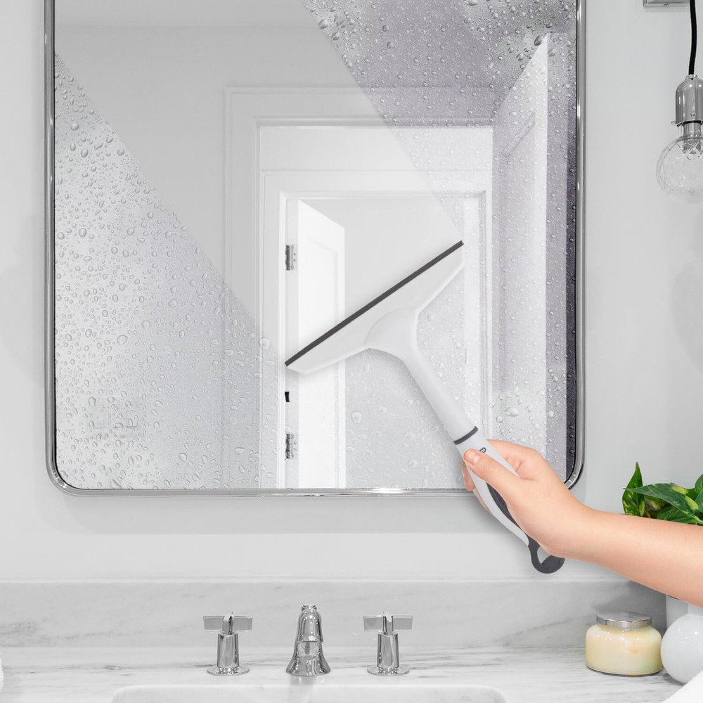 Superio 6" Window Rubber Squeegee with Hanging Loop, 2 Pack, Grey