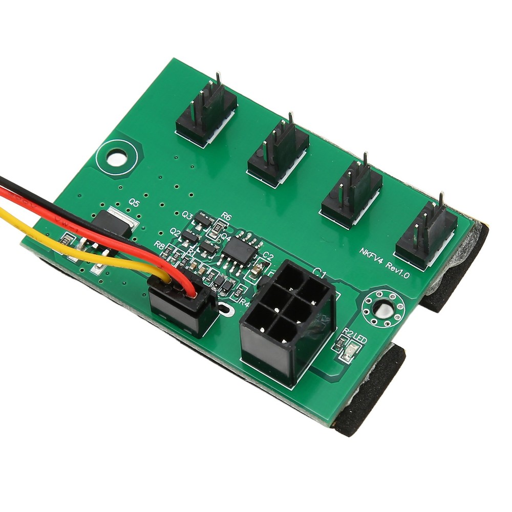 PC Fan Speed Controller DC 12V PWM 4 Way 11.8in Cable Easy Installation PC