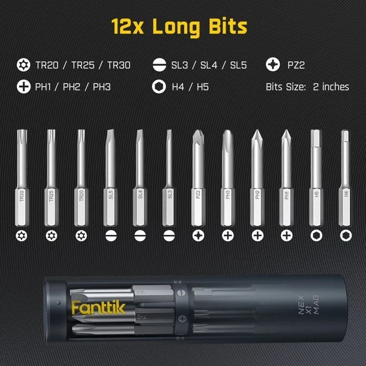 Fanttik S1 Capsule Cordless Screwdriver, 10 piece