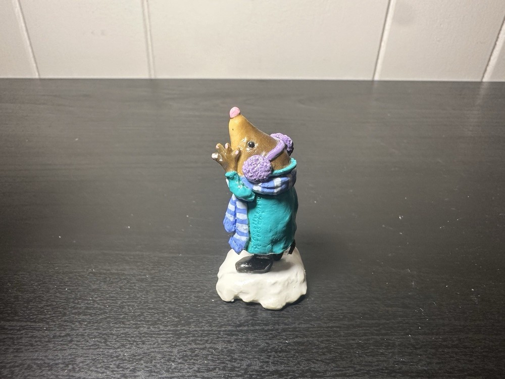 Wee Forest Folk MO-02 Mole Bell Ringer - Teal Coat (Retired) Read Description