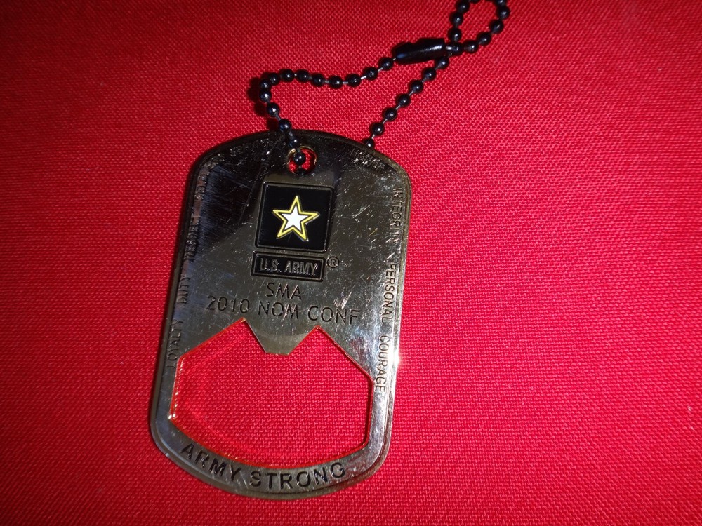 US Army COMMAND SERGEANT MAJOR E-9 SMA 2010 NOM CONF Keychain Bottle Opener