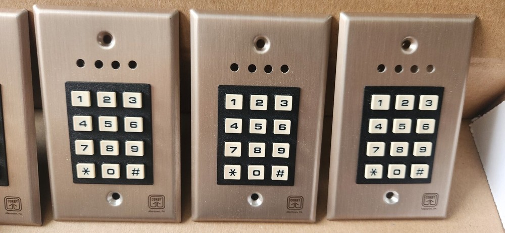 Corby 7140 Single Gang Replacement Security Keypad, 4 LED Holes, No Electronics