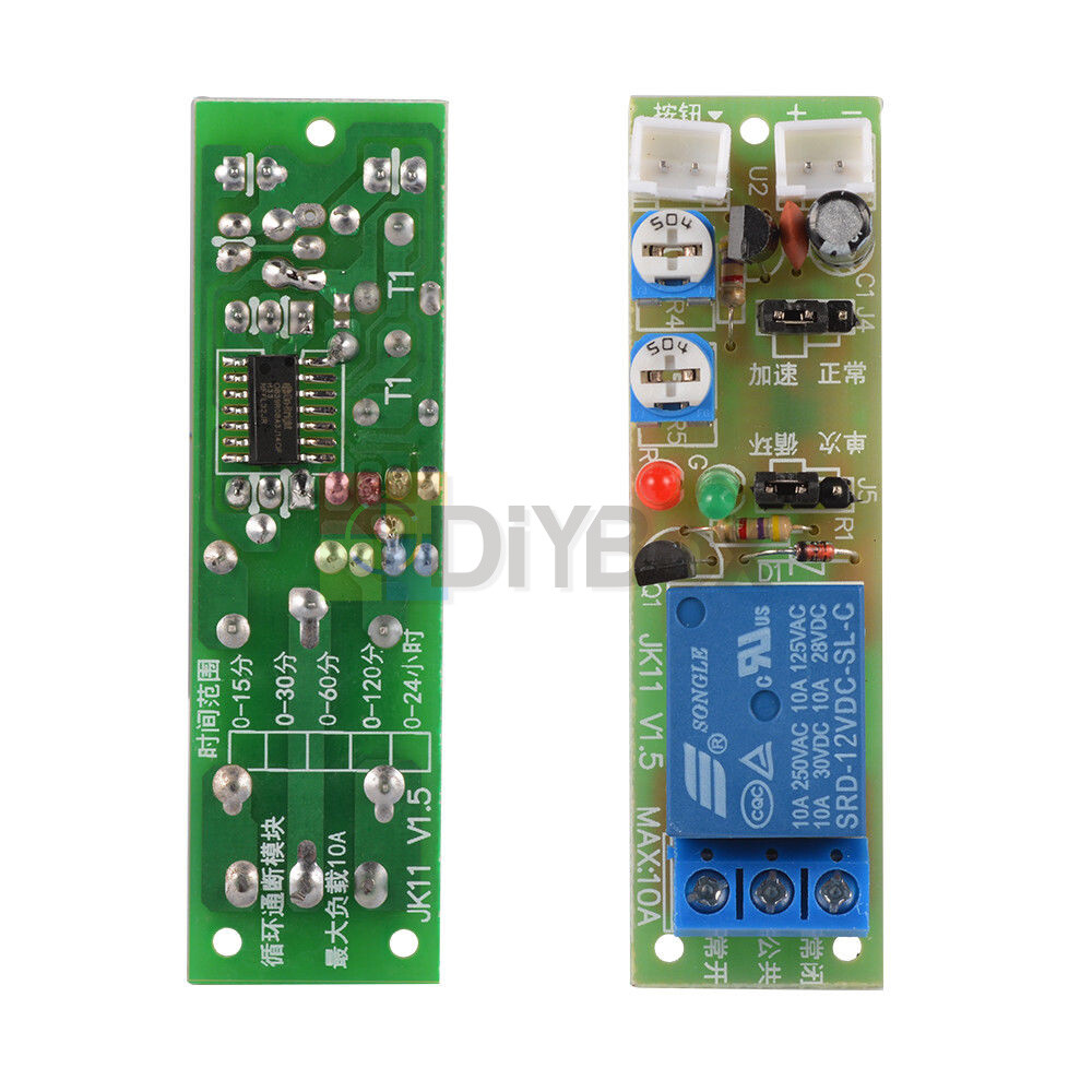 DC 5V 12V 24V Infinite Loop ON OFF Delay Relay Module Cycle Delay Timer Relay