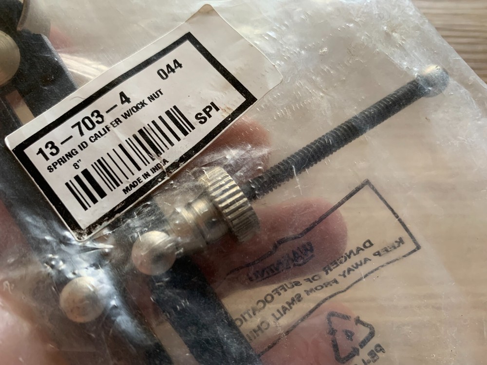 SPI 8" 13-703-4 SPRING ID CALIPER W/ QUICK NUT NEW