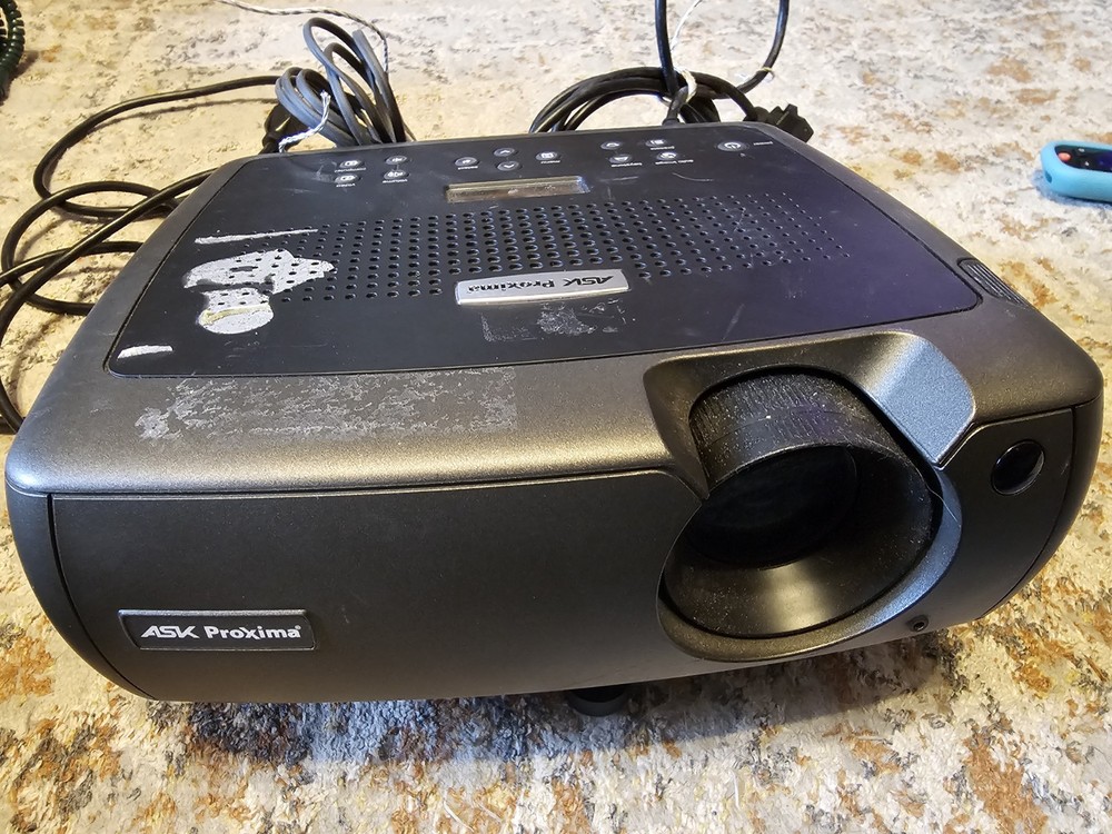 ASK Proxima C180 LCD Projector With Cables. Turns On!!