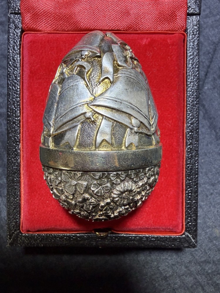 Stuart Devlin Sterling Silver Gilt Surprise Egg Boxed Edition No. 75