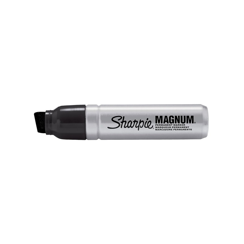 Permanent Markers Oversized Chisel Tip Black 12 Count Permanent Ink