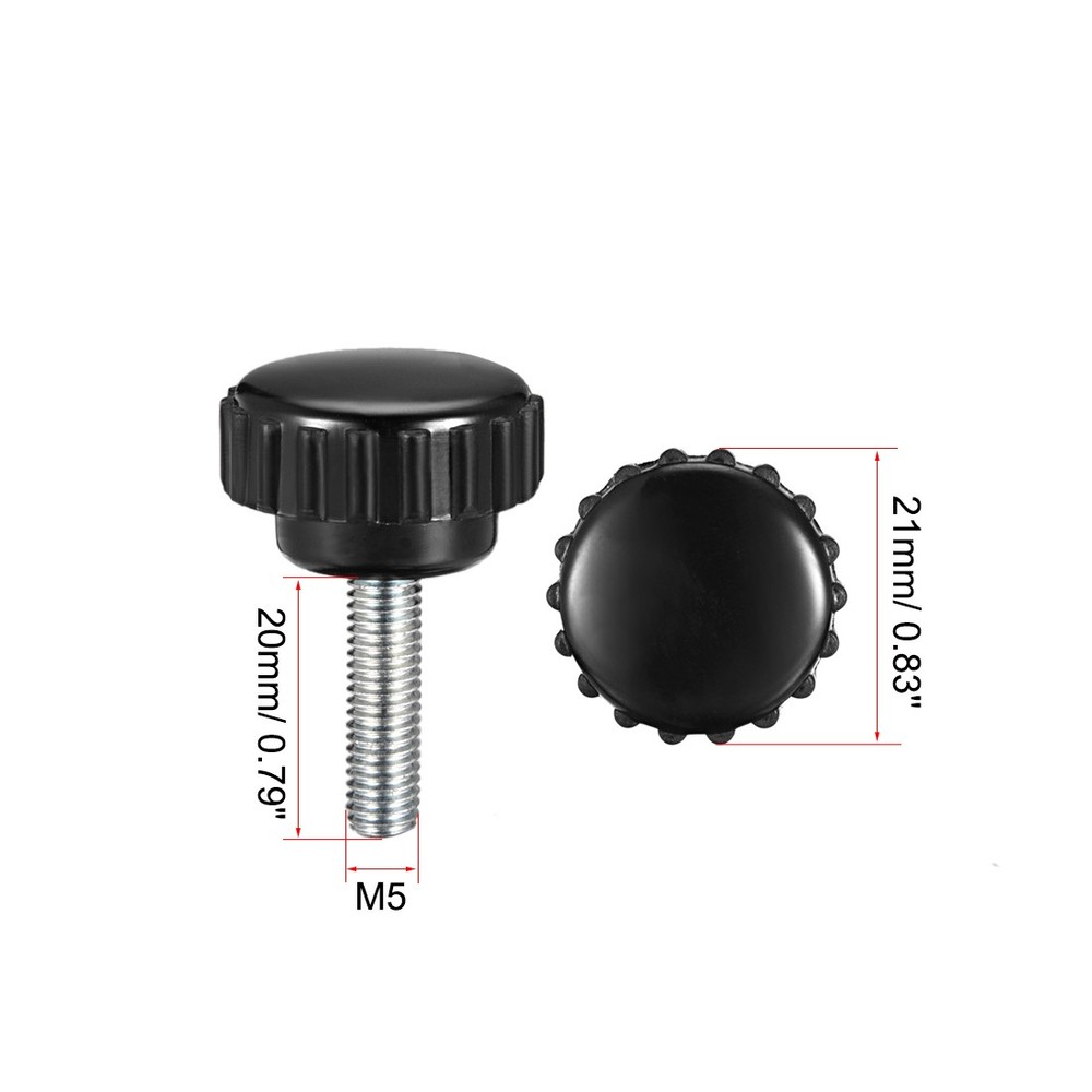 M5x20mm male thread knurled locking knobs 10 pcs