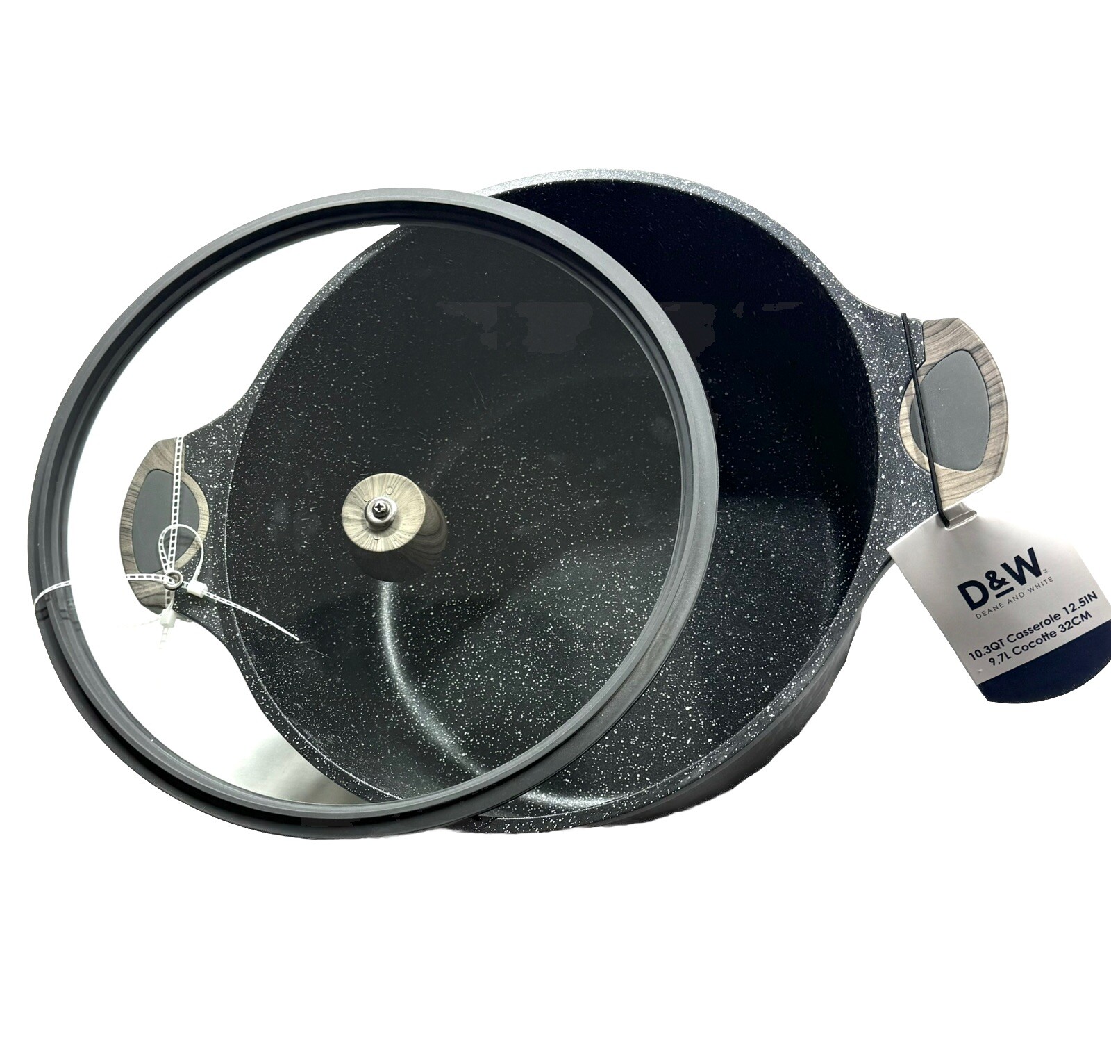 Big Size Pot/Casserole 12.5" Inch,10 Qt + Lid Party/Restaurant Size D&W Cookware