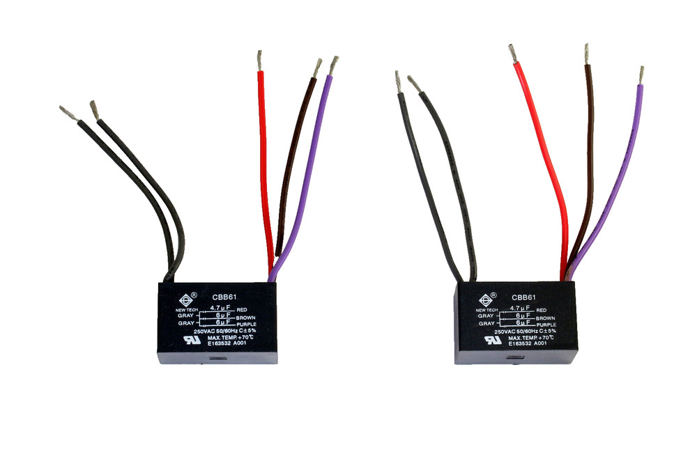 CEILING FAN CAPACITOR CBB61 4.7uf+6uf+6uf 5 Wire Quantity 2
