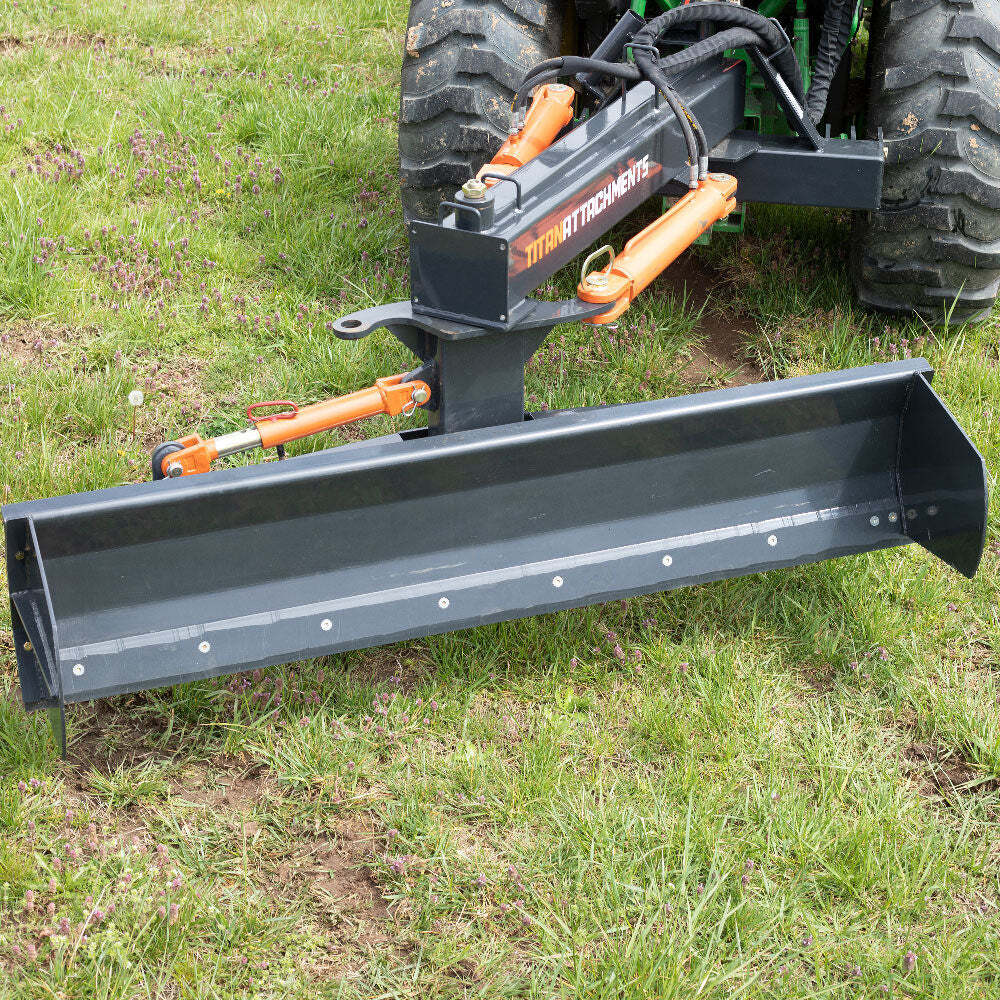 Titan Attachments 3 Point Hydraulic 6-Way 93" Rear Blade, Fits Cat 1 & 2 Tractor