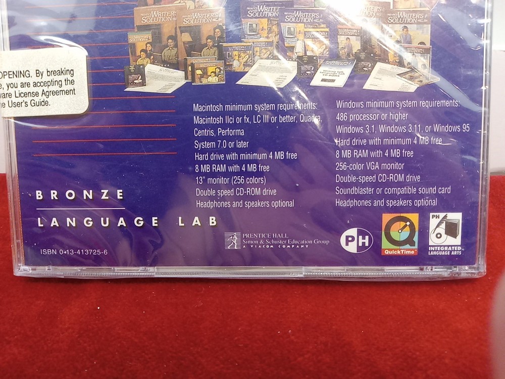 Prentice Hall Writer's Solution - Bronze Language Lab (CD-Rom) Brand New Sealed