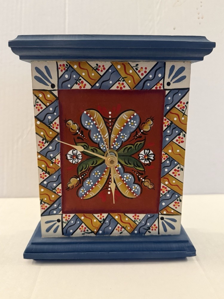 Hand Painted Folk/country Clock