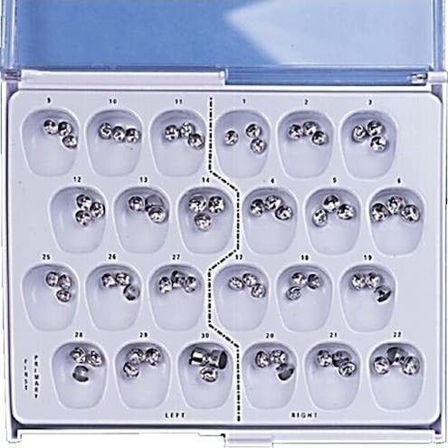 First Primary Molar Stainless Steel, Lower Right, 20, 3/Pkg