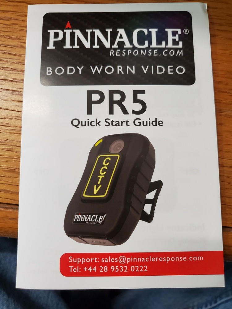 pinnacle pr5 body worn video