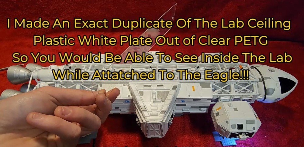 Space: 1999 Eagle 2 Lit Model With Complete Lab Interior, SOUND EFFECTS!!!!!!!!