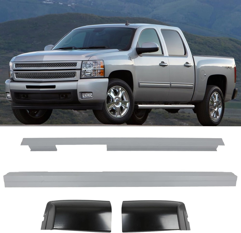 For 2007-2013 Silverado 4 Door Crew Cab Outer Rocker Panel And Cab Corner Pair